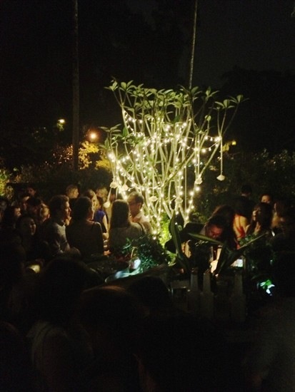 Lights twinkling romantically