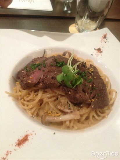 Wafu beef spaghetti