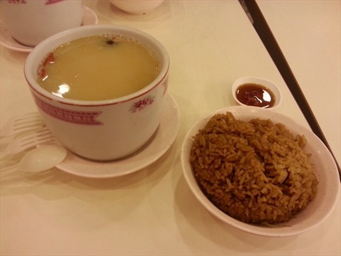 Gingko Pork Tripe Pepper Soup and Pumpkin Rice