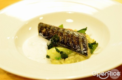 Thai Green Curry Risotto with Grilled Mackerel ($13)
