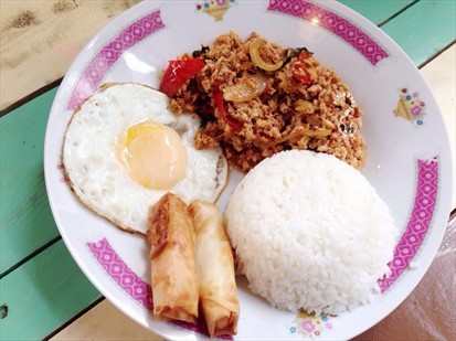 basil chicken with rice