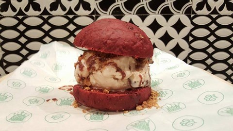 Red Velvet Ice Cream Burger